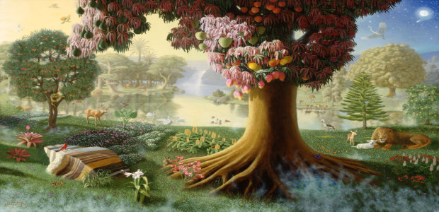 Did plant life reproduce and decay in the Garden of Eden?