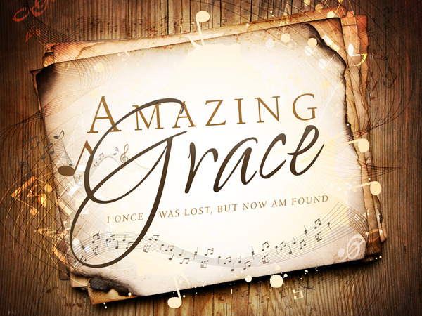 What verses in “Amazing Grace” run counter to Mormon doctrine?