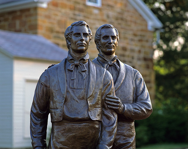 Where can I find the account of when Joseph and Samuel Smith went into a room in the hill Cumorah and saw the sword of Laban and the plates that the Book of Mormon was abridged from?