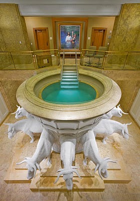 mormon temple baptismal font
