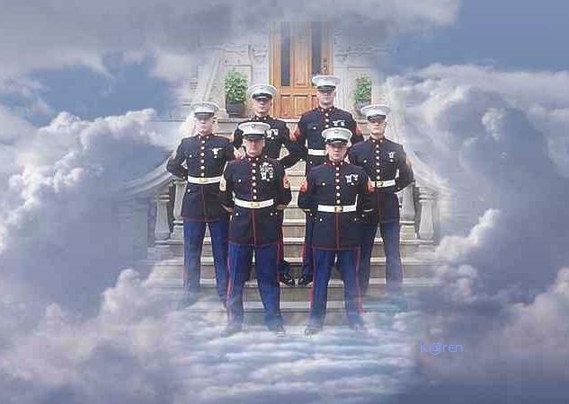 The United States Marine Corps guard the gates of heaven?