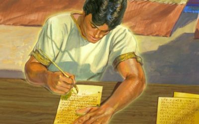 About how old was Nephi when he started writing his record?