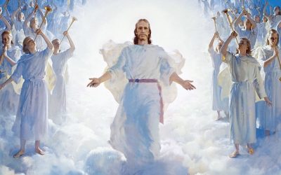 What are the three trumpet sounds that will occur at the coming of the Savior?