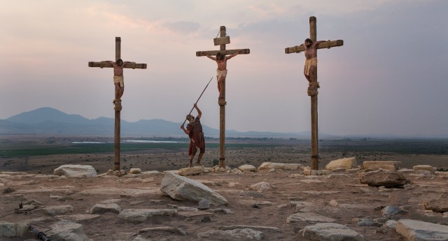 Where is the record that God went to the ends of heaven when Christ was on the cross?
