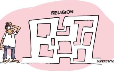 What is the difference between superstition and religion?