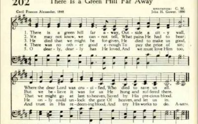 Why is a verse missing from the hymn “There is a Green Hill far Away?”