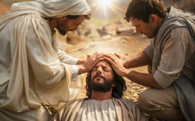 What is the history of the laying on of hands for the gift of the Holy Ghost?