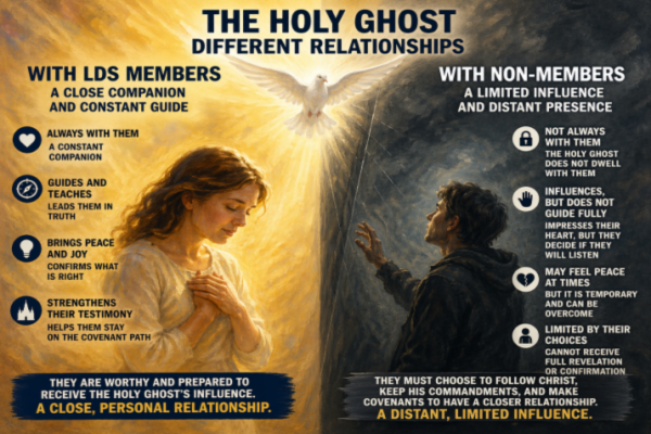 Is the Holy Ghost’s relationship between members and non-members different?
