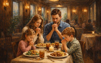 Are we discouraged from blessing our food when out in public?