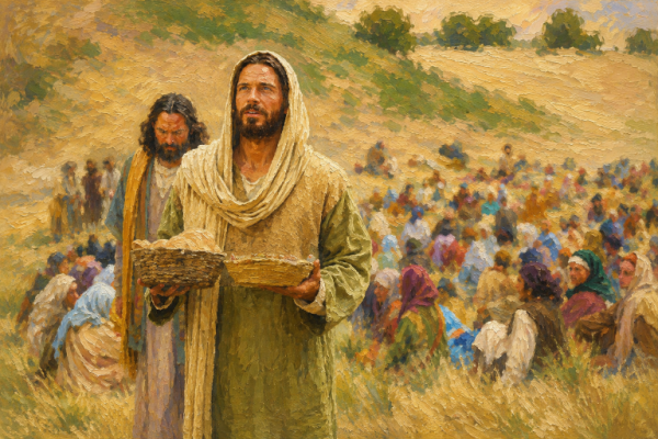 Was the feeding of the 5,000 a type of Sacrament?